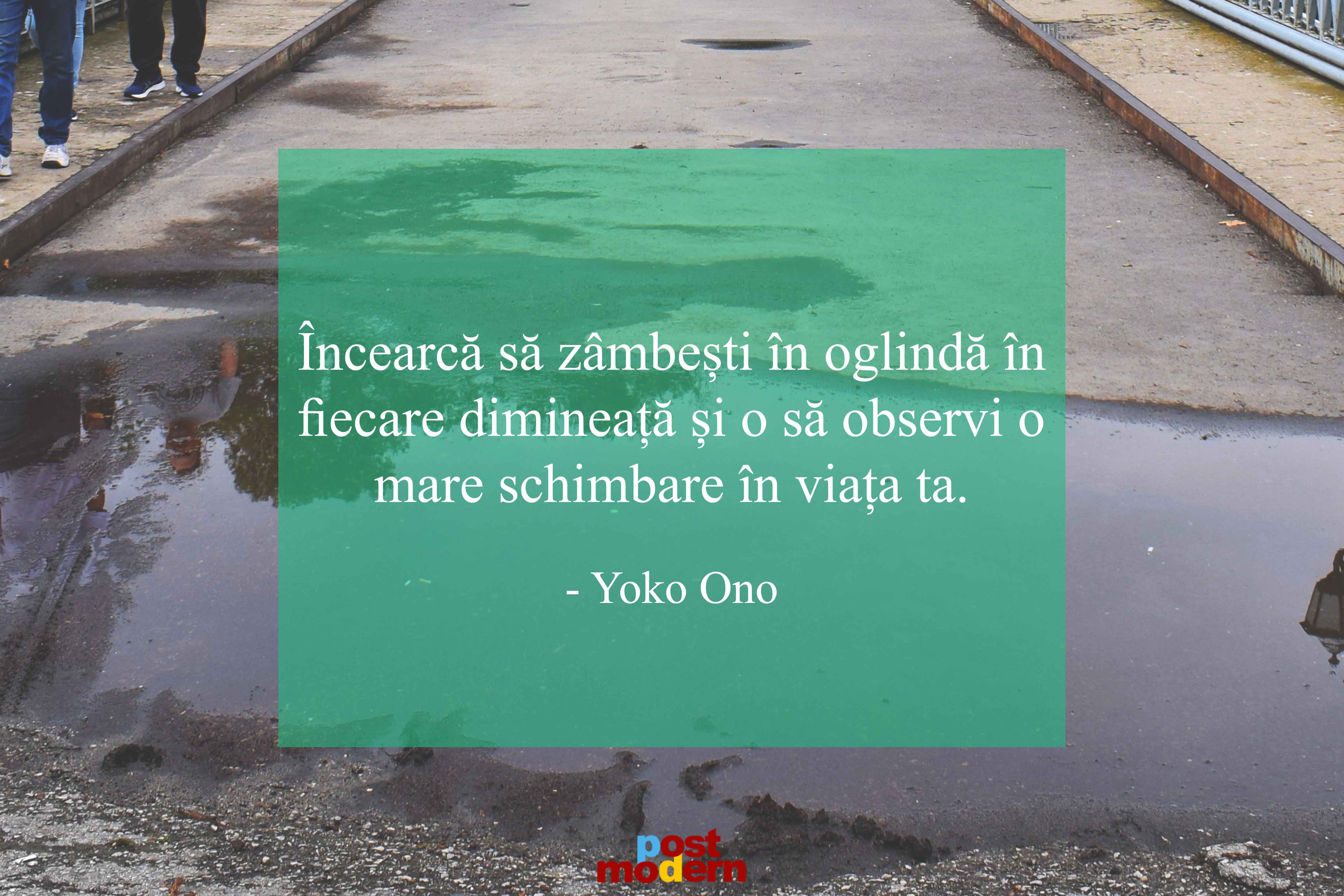 Yoko Ono - citat despre zambire