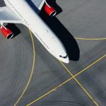Ce locuri merită vizitate iarna? Aerial view of plane at airport