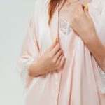 Details,Of,A,Pink,Nightgown,On,A,Girl.,Photo,Session